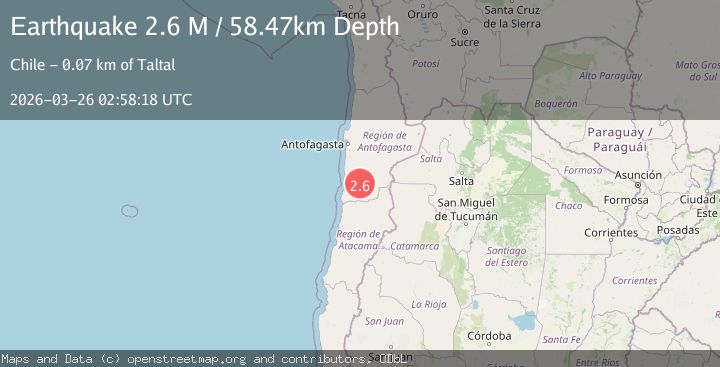 Map of Antofagasta, Chile