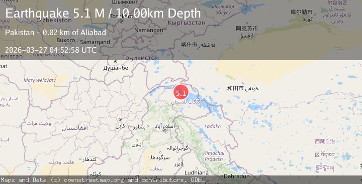 Map of northwestern Kashmir