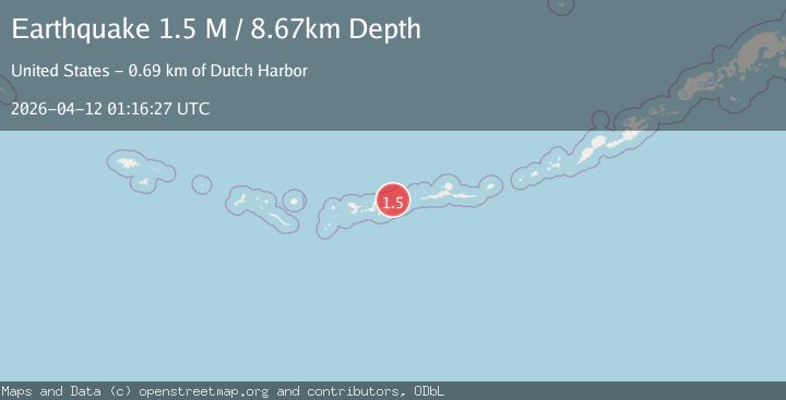 Map of Andreanof Islands, Aleutian Islands, Alaska