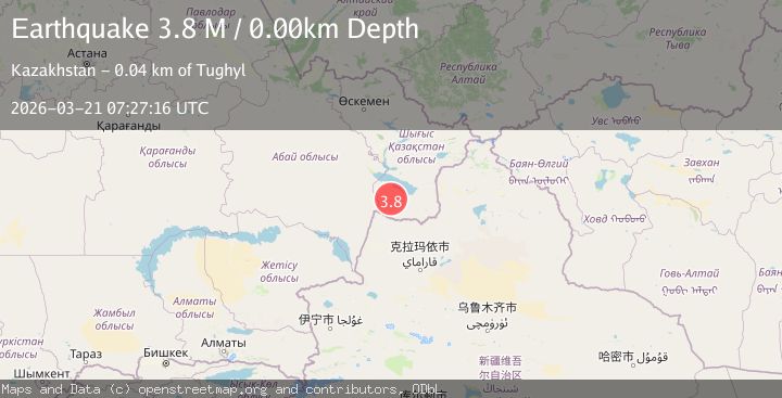 Map of Kazakhstan-Xinjiang border region