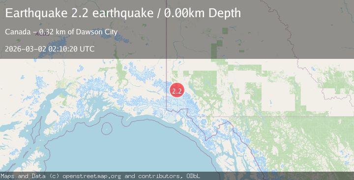 Map of Southern Yukon Territory, Canada