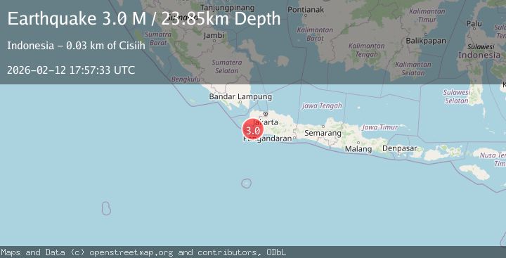 Map of Java, Indonesia