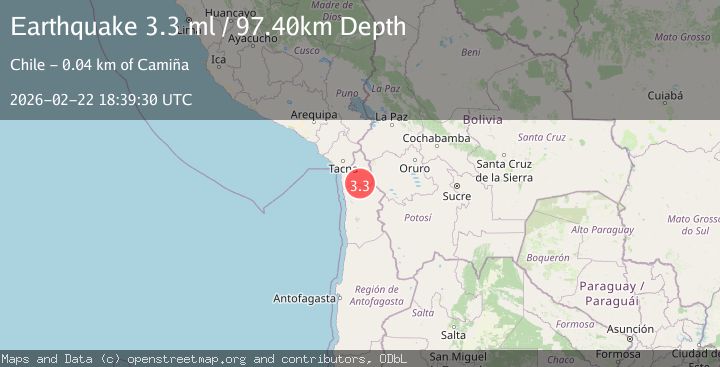 Map of Tarapaca, Chile