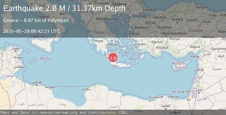 Map of Offshore southern Greece