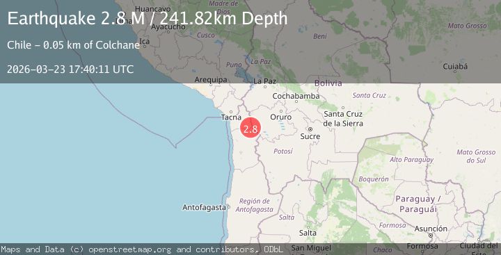 Map of Tarapaca, Chile
