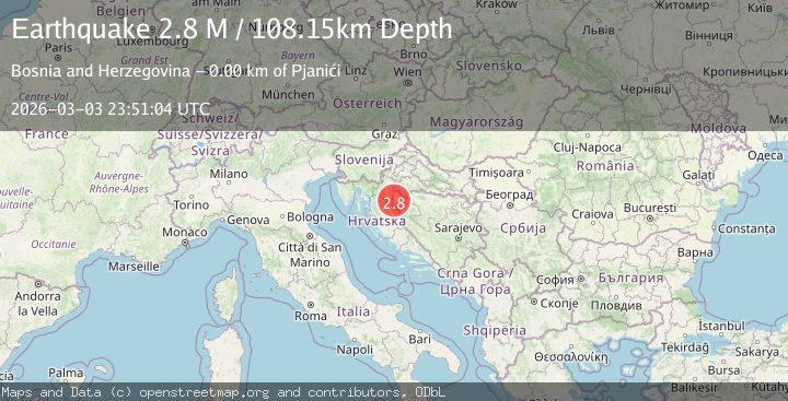 Map of Bosnia and Herzegovina