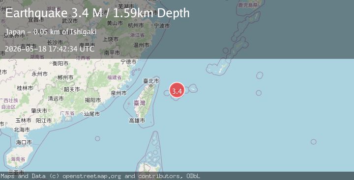 Map of southwestern Ryukyu Islands, Japan