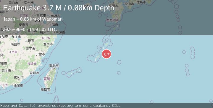 Map of Ryukyu Islands, Japan