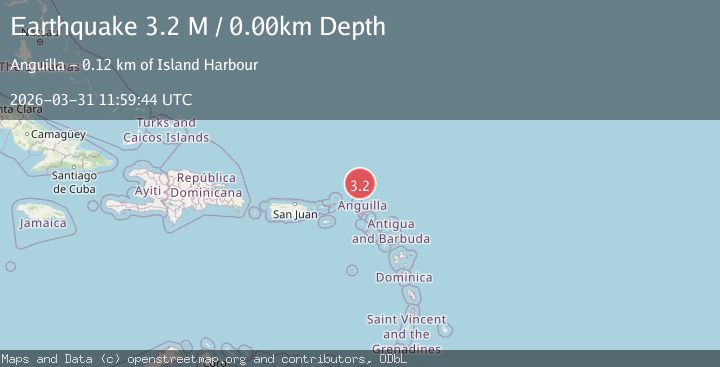 Map of Anguilla region, Leeward Islands
