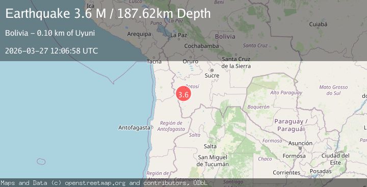 Map of Potosi, Bolivia