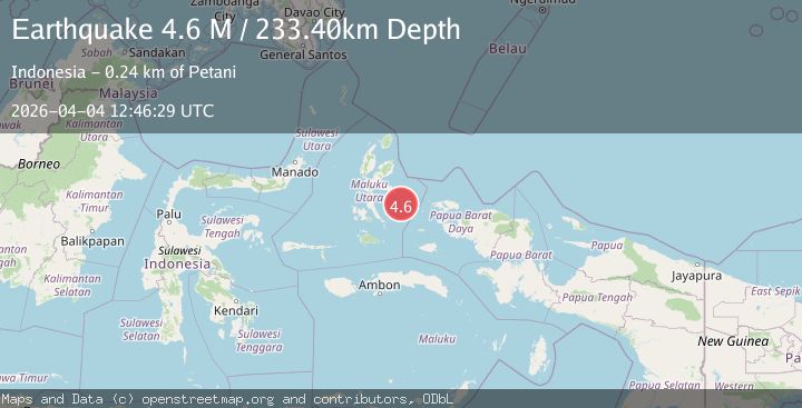 Map of Halmahera, Indonesia