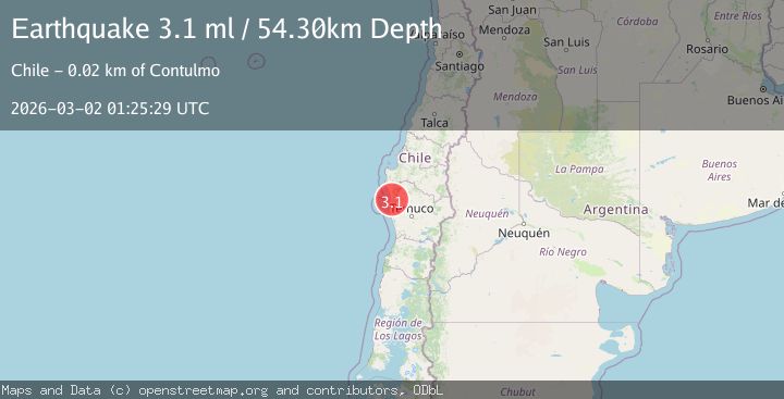 Map of offshore Bio-Bio, Chile