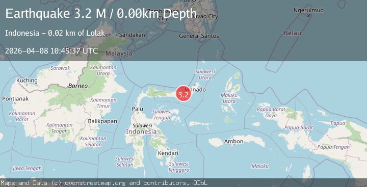 Map of Minahasa, Sulawesi, Indonesia