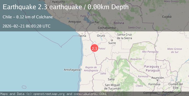 Map of Potosi, Bolivia