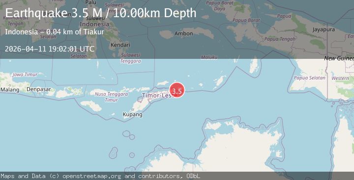 Map of Timor region, Indonesia