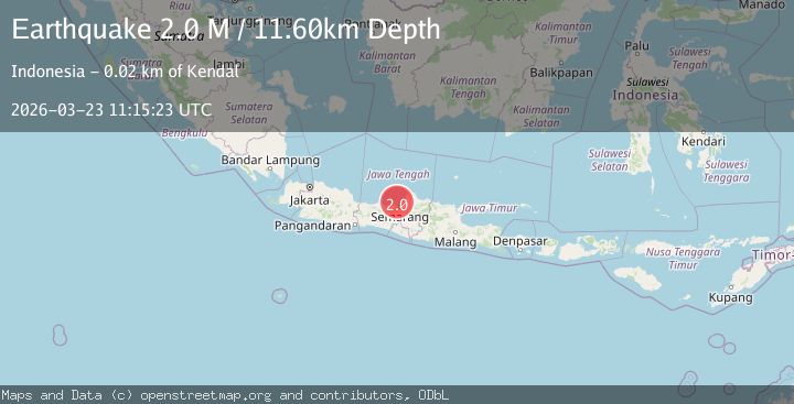 Map of Java, Indonesia