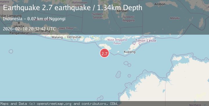 Map of Sumba region, Indonesia