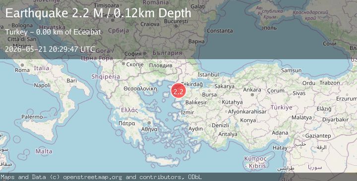 Map of Marmara Region, Turkey
