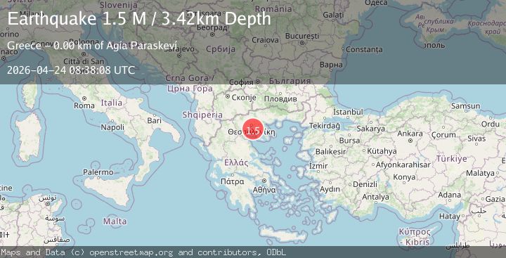 Map of Central Macedonia Region, Greece