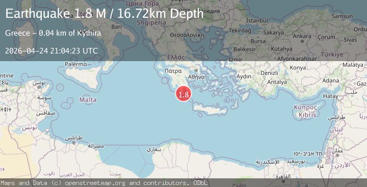 Map of Offshore southern Greece