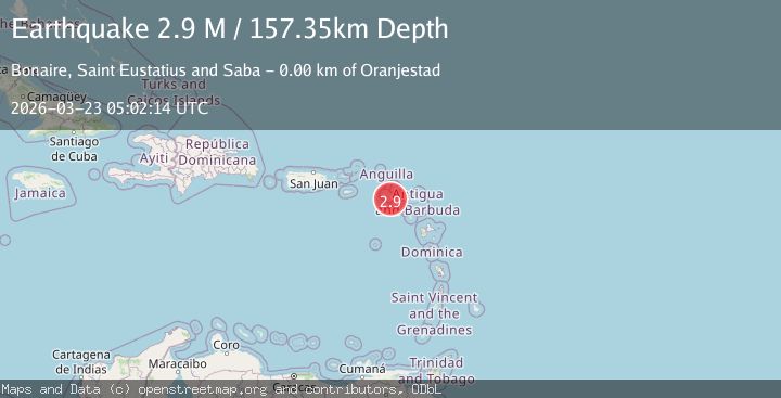 Map of Saint Kitts and Nevis region, Leeward Islands