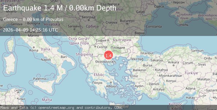 Map of Greece-Bulgaria border region