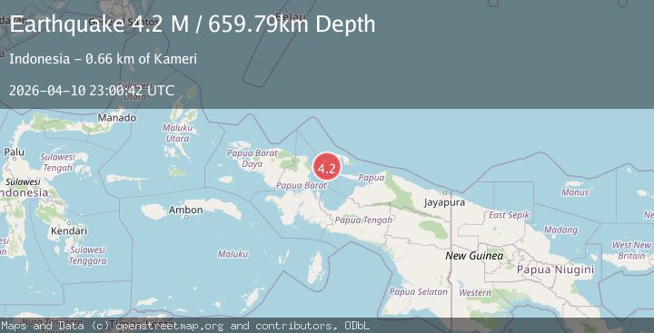 Map of Biak region, Indonesia