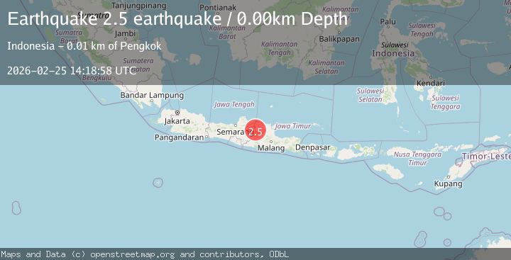 Map of Java, Indonesia