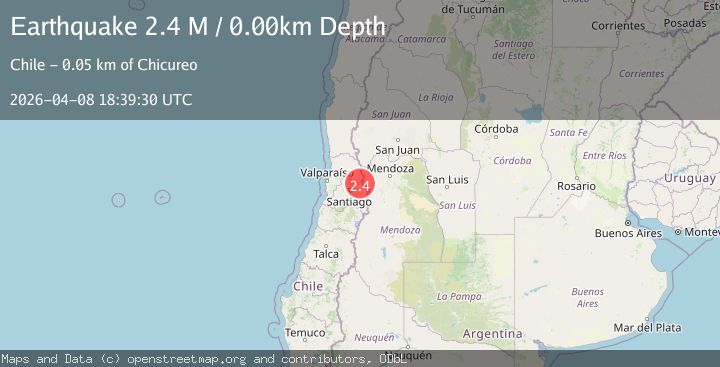 Map of Region Metropolitana, Chile