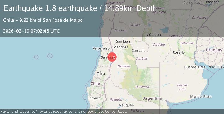 Map of Region Metropolitana, Chile