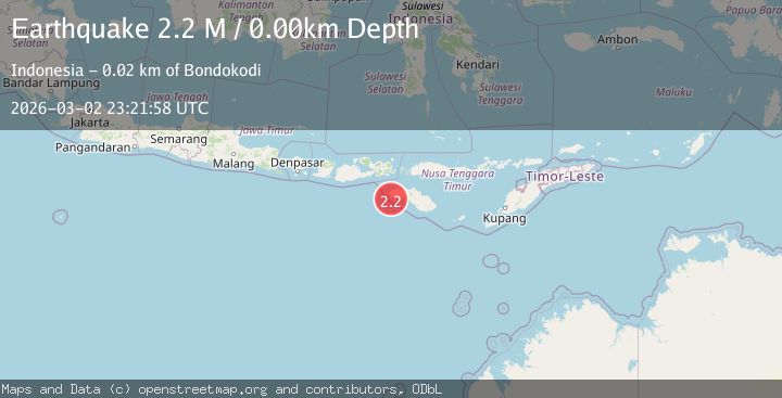 Map of Sumba region, Indonesia