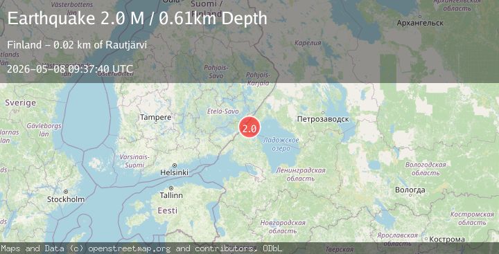 Map of Finland-Russia border region