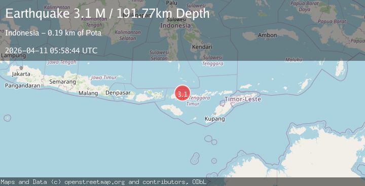 Map of Flores region, Indonesia