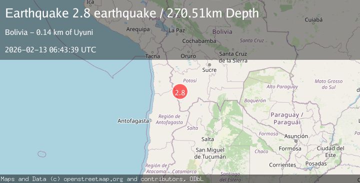 Map of Potosi, Bolivia