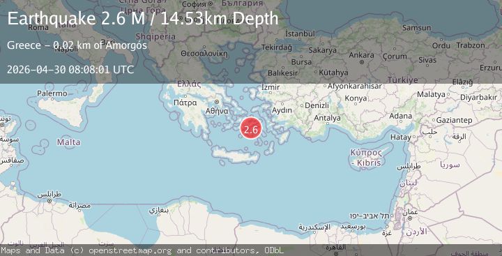 Map of Dodecanese Islands, Greece