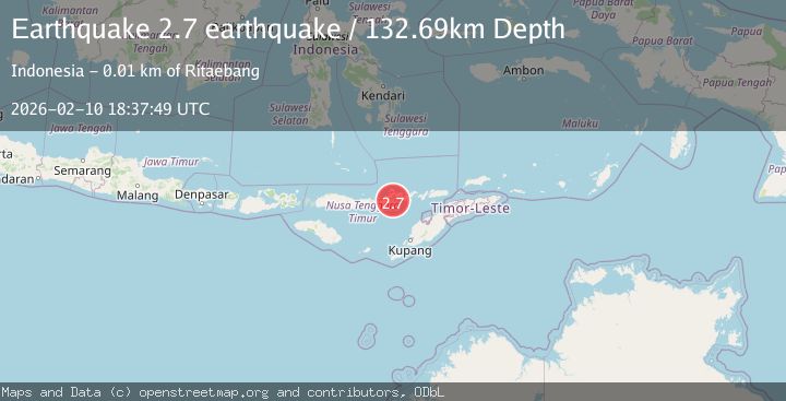 Map of Flores region, Indonesia