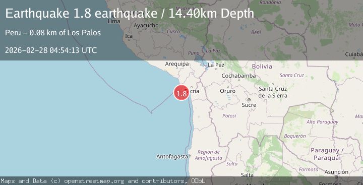 Map of off the coast of Tarapaca, Chile