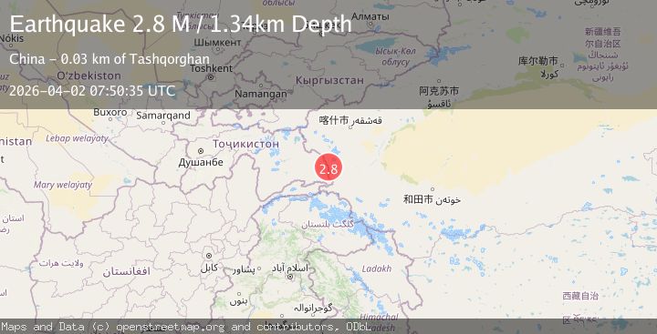 Map of Tajikistan-Xinjiang border region