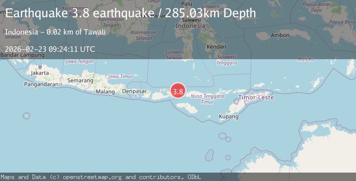 Map of Flores region, Indonesia