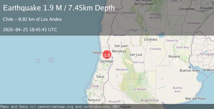 Map of Region Metropolitana, Chile