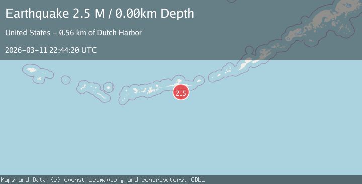 Map of Andreanof Islands, Aleutian Islands, Alaska