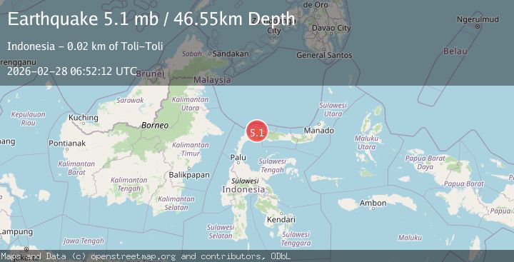 Map of Minahasa, Sulawesi, Indonesia