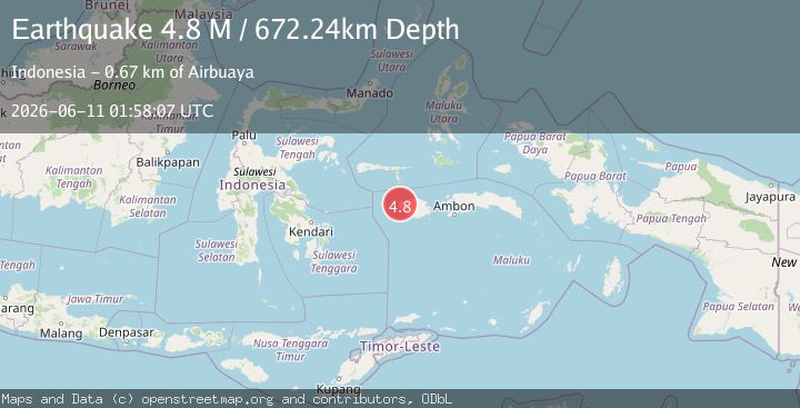 Map of Buru, Indonesia