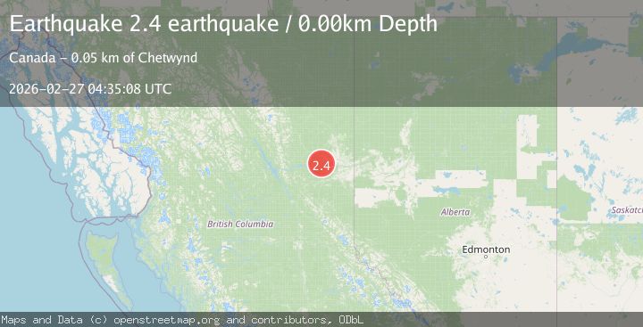 Map of British Columbia, Canada