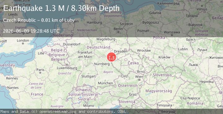 Map of Germany-Czech Republic border region