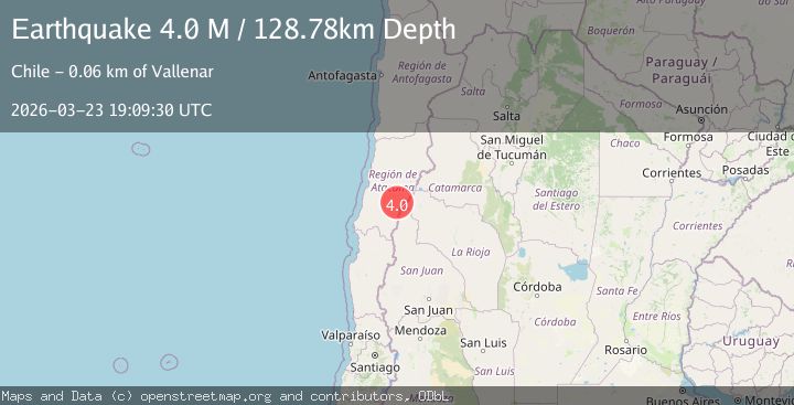 Map of Atacama, Chile