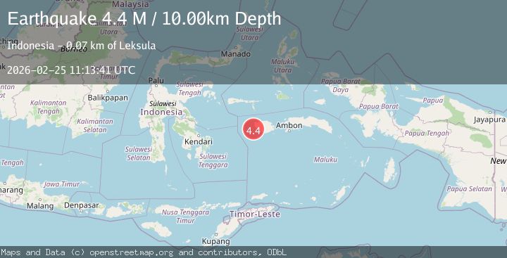Map of Buru, Indonesia