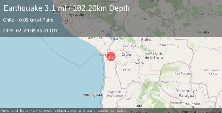 Map of Tarapaca, Chile