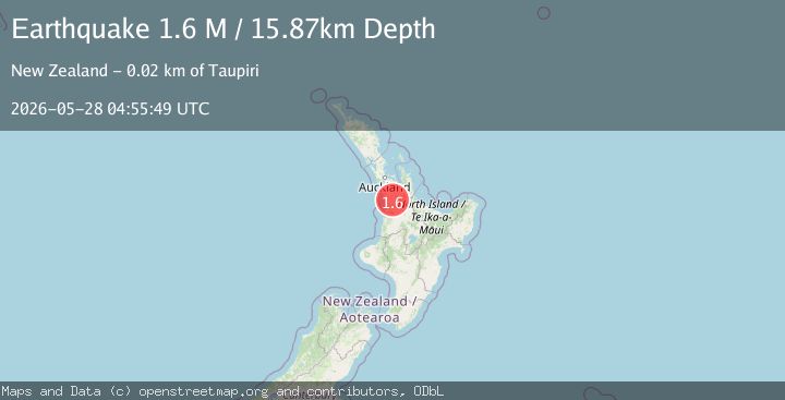 Map of Waikato District, New Zealand