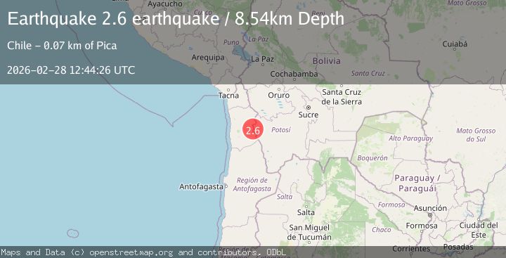 Map of Potosi, Bolivia
